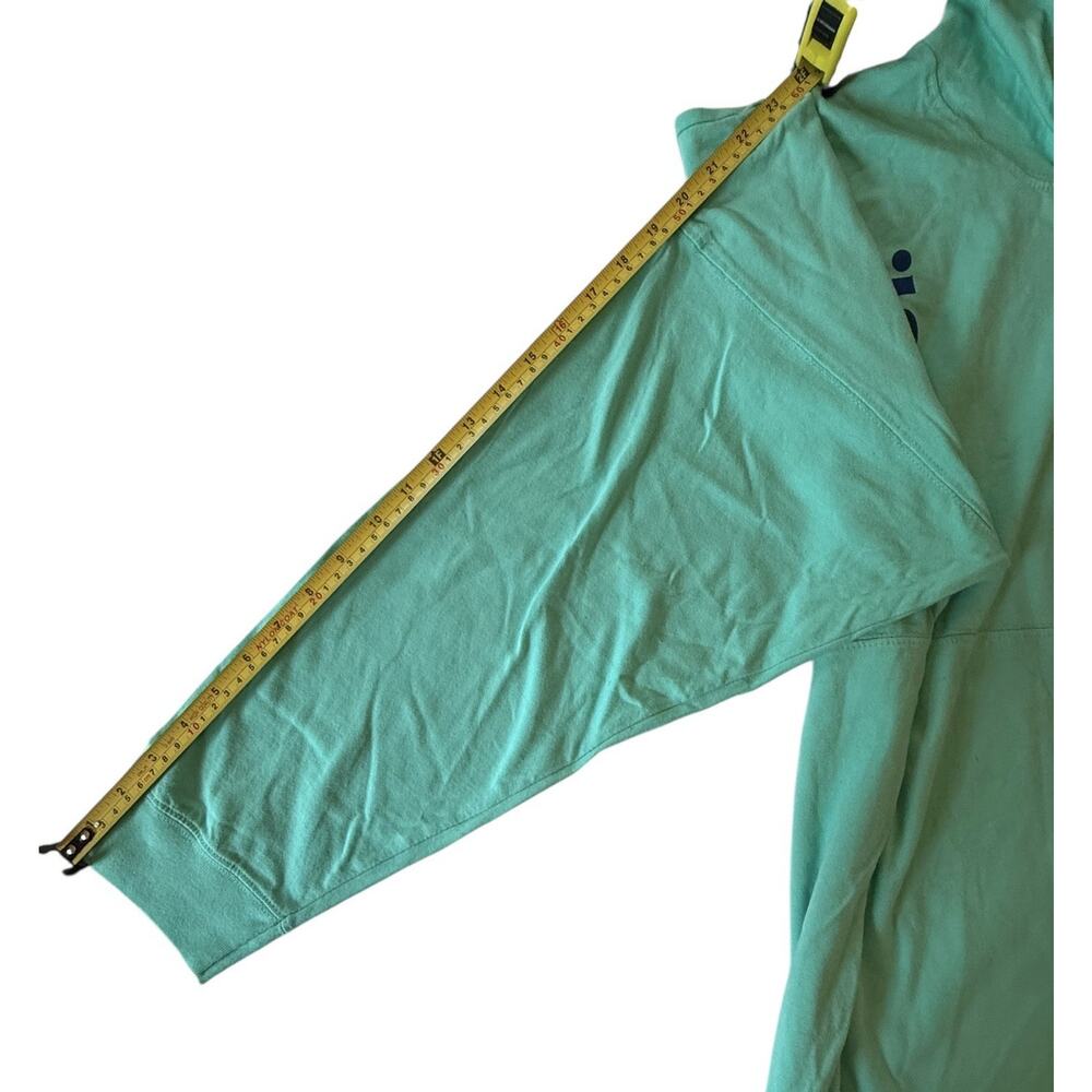 J. America Hooded Game Day Jersey Absolut. Mint Green XXL T-Shirt Cotton NWT - Picture 10 of 16